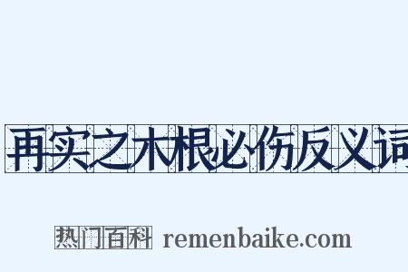 再实之木根必伤反义词是什么意思的图片